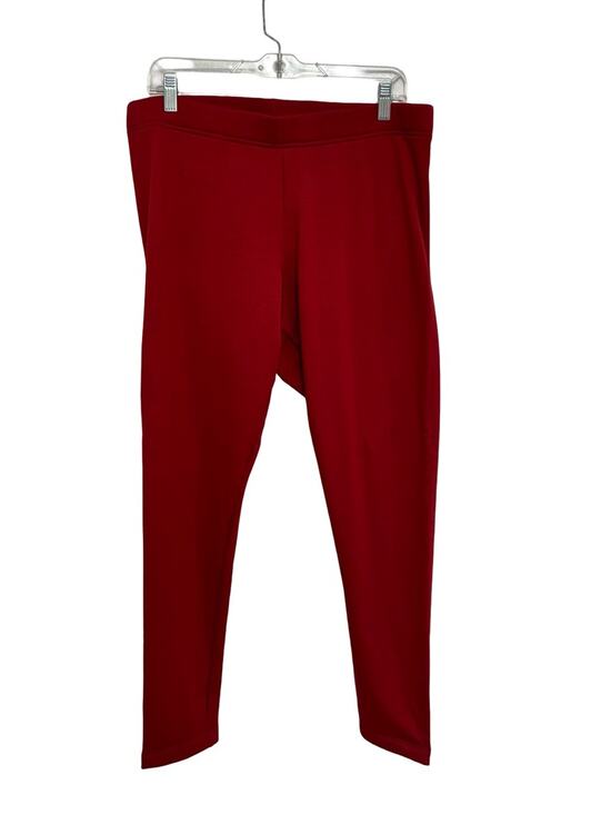 Old Navy Pants - NEW Old Navy High-Waisted Fleece-Lined Fashion Layering Leggings in Red -Size XL